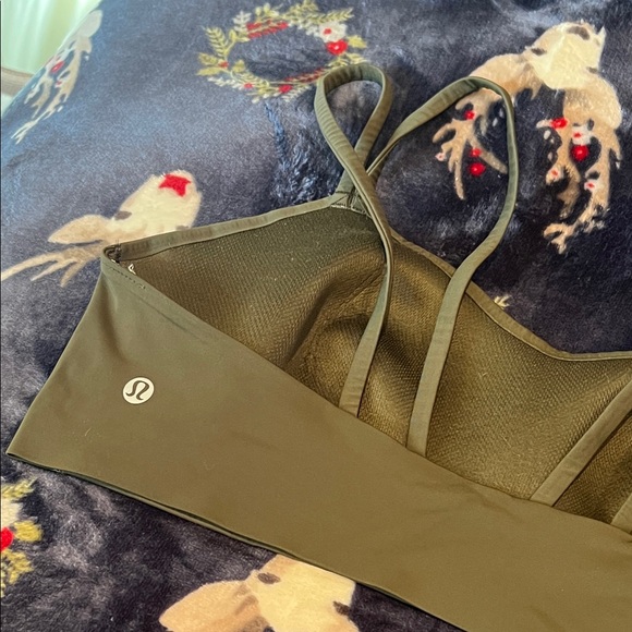 Olive Green Lululemon Women's Bralette - Cloud Sports Bra - Light Support - Picture 4 of 13